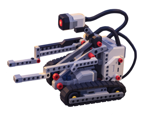 Low-poly tracked robot