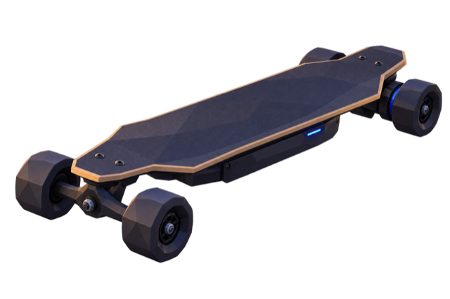 Low-poly electric skateboard